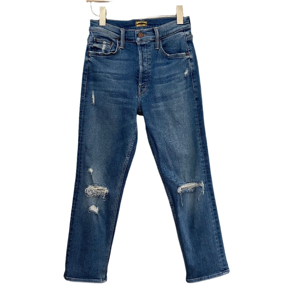 Mother The Tomcat Jeans Denim Play Like a Pirate High Rise Straight Button 26